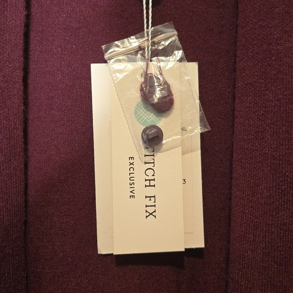 Evolution by Cyrus Open Front Ribbed Knit Detail Cardigan Size Small Ancho Chili - Picture 3 of 11